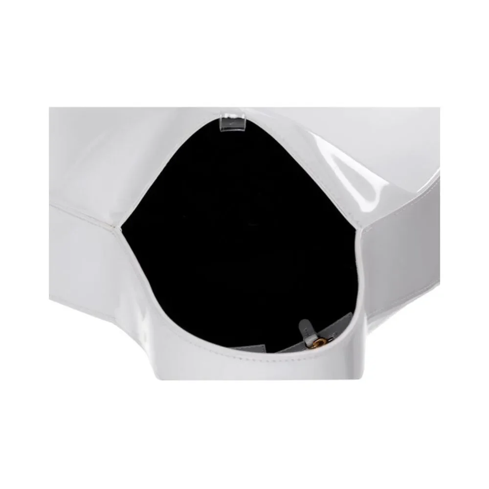 Khaite Ada Hobo Tote Bag In White Patent Leather - Picture 5 of 6